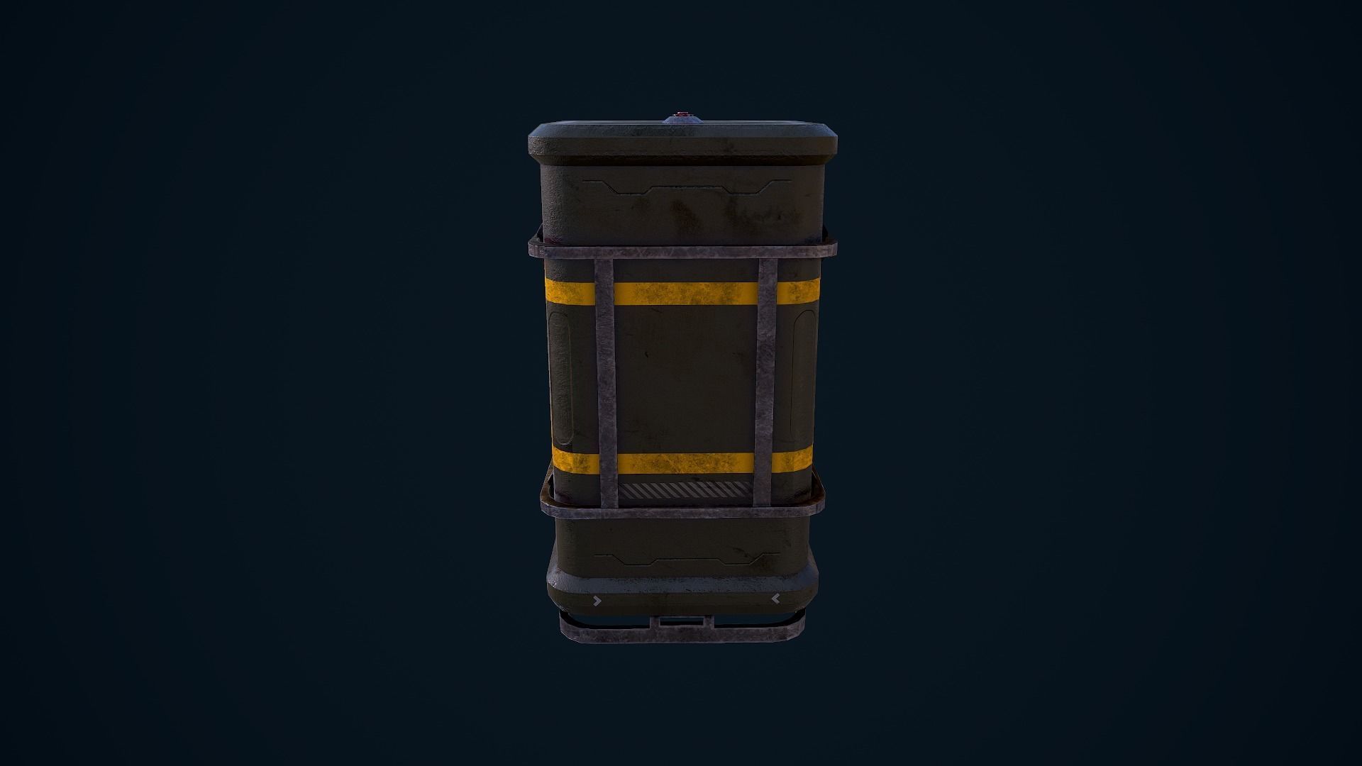 Sci-Fi Barrel Low-poly 3D model_4