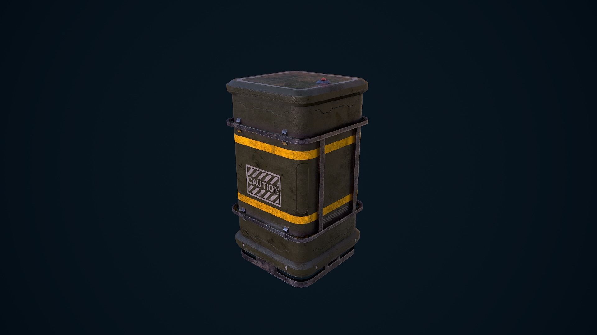 Sci-Fi Barrel Low-poly 3D model_12