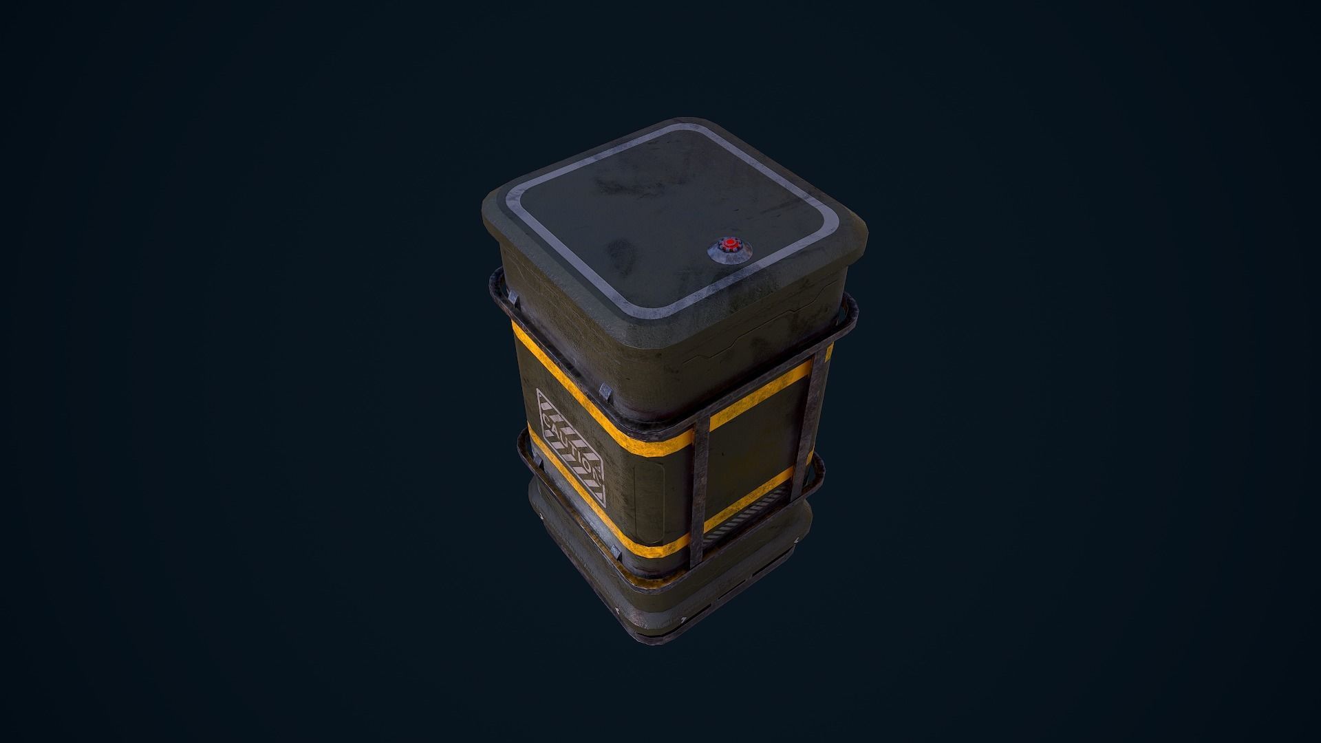 Sci-Fi Barrel Low-poly 3D model_10