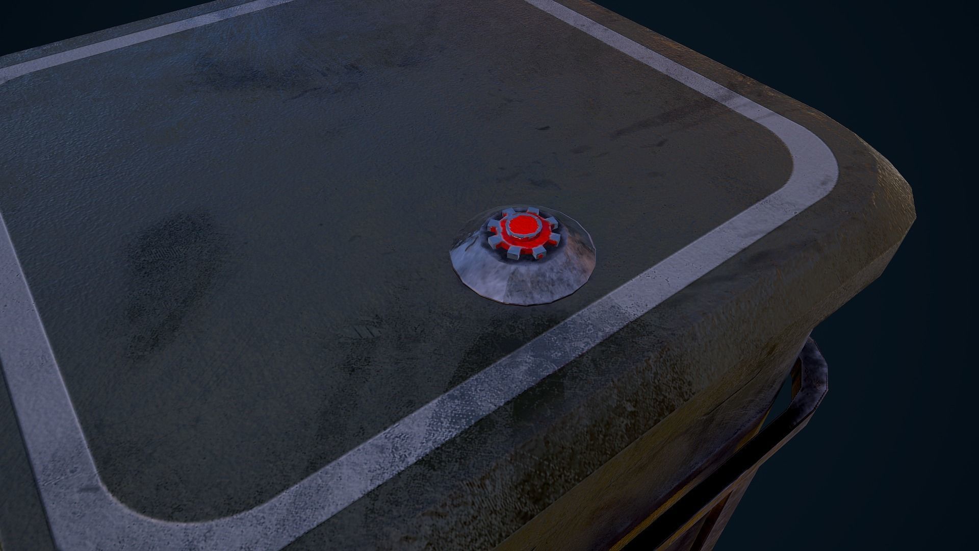 Sci-Fi Barrel Low-poly 3D model_11