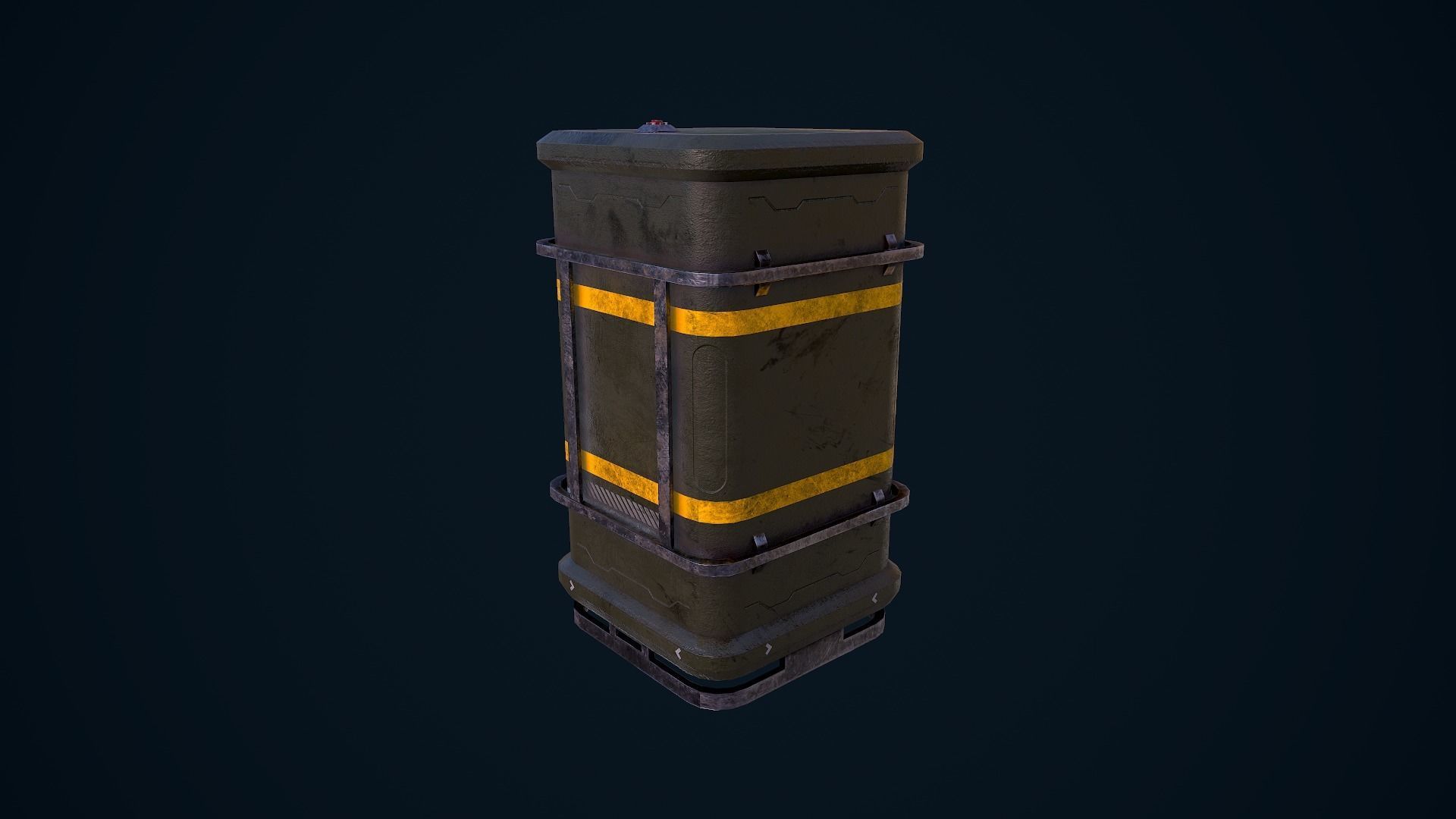 Sci-Fi Barrel Low-poly 3D model_5