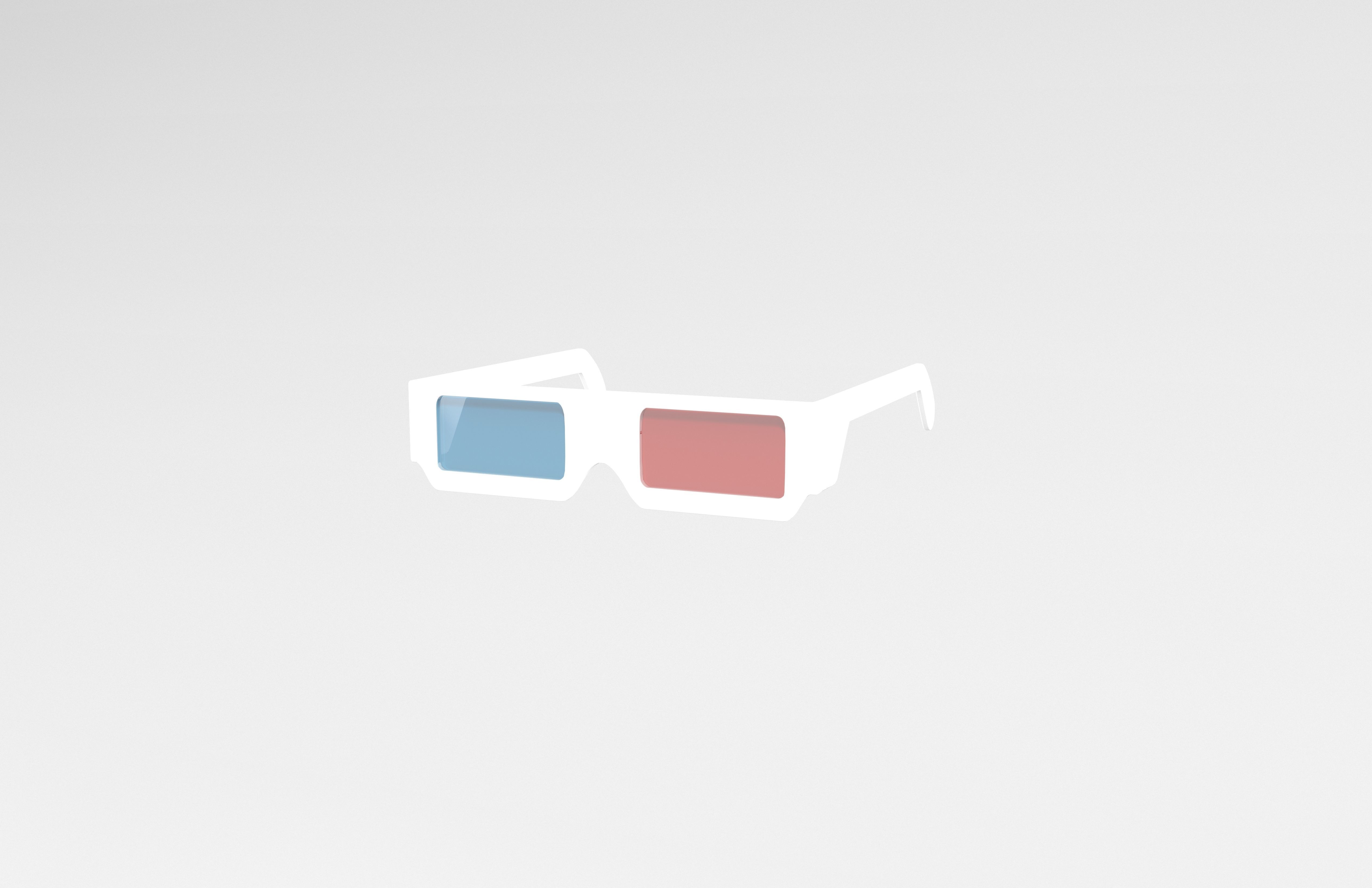 Cartoon 3D Glasses v1 001 Low-poly 3D model_2