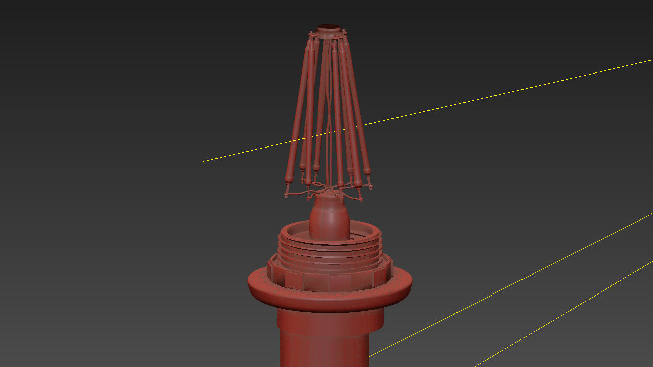 Tyrone 1-Light Wallchiere Wall Sconce 3D model_6