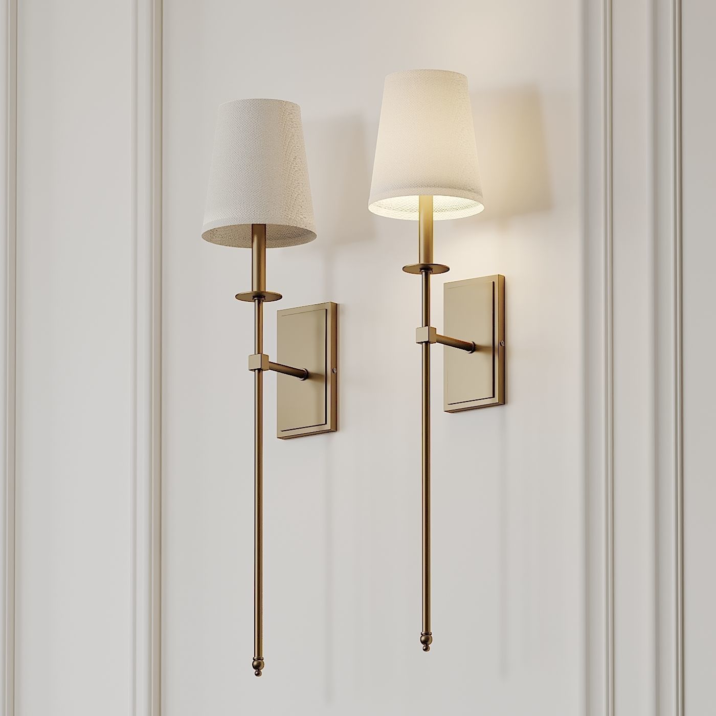 Tyrone 1-Light Wallchiere Wall Sconce 3D model_2
