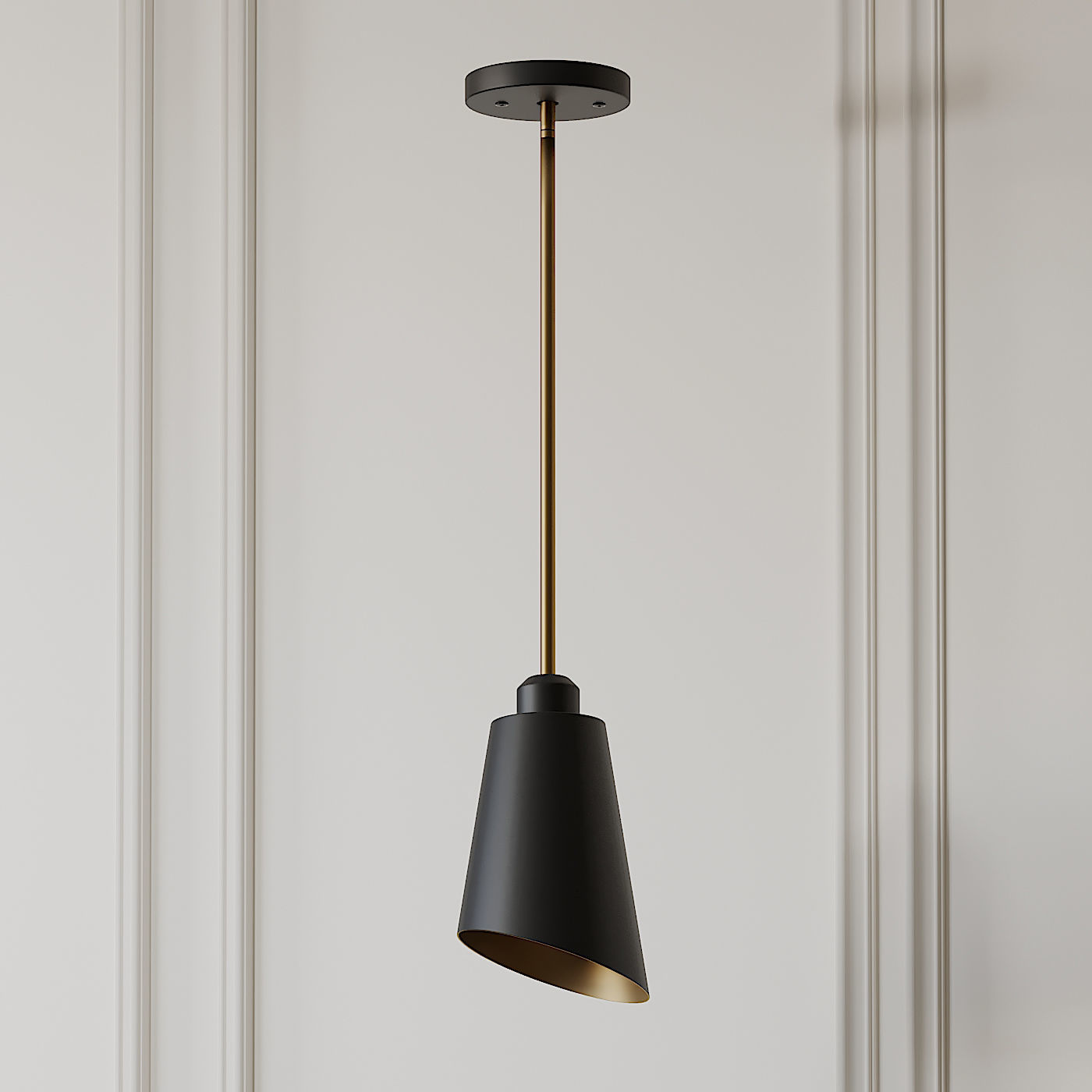 Valmonte 1-Light Cone Pendant by Langley Street 3D model_1
