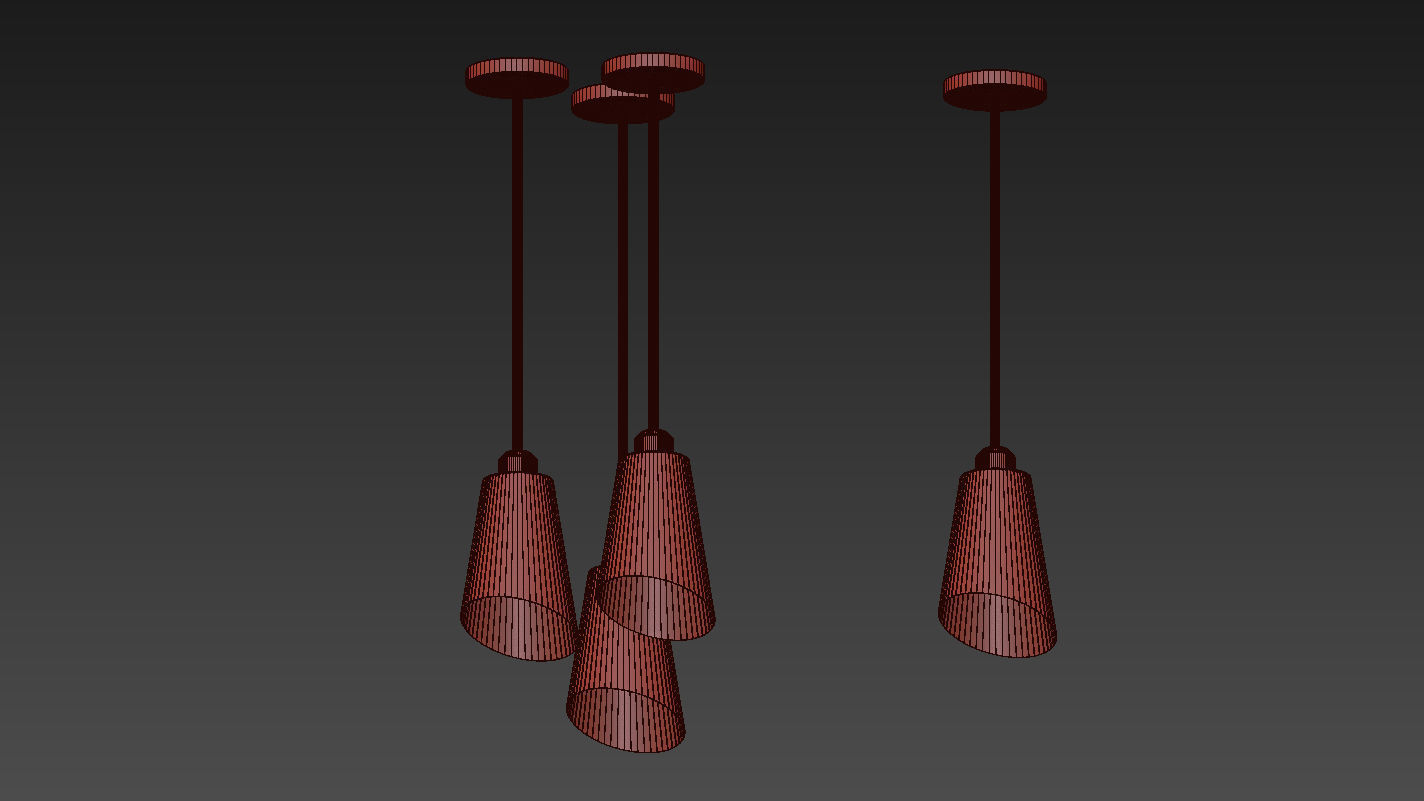 Valmonte 1-Light Cone Pendant by Langley Street 3D model_8