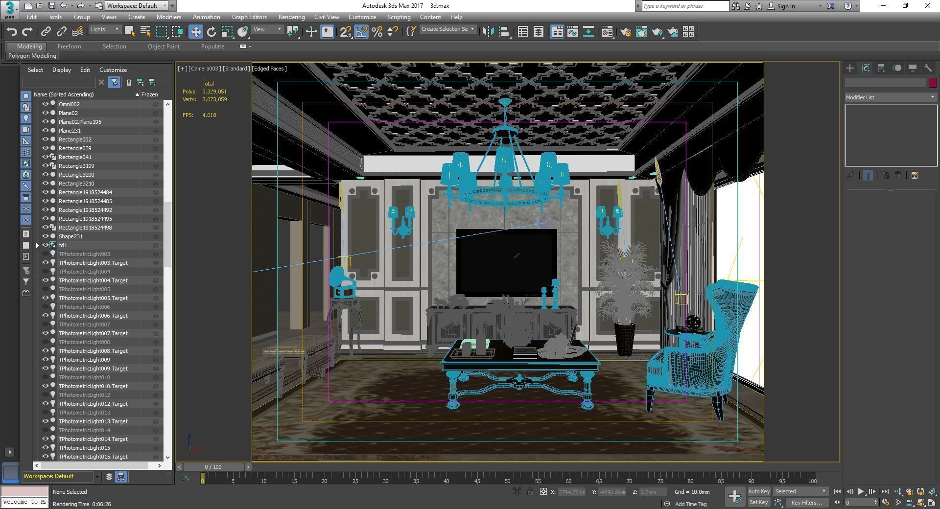 luxury apartment 3D model_4