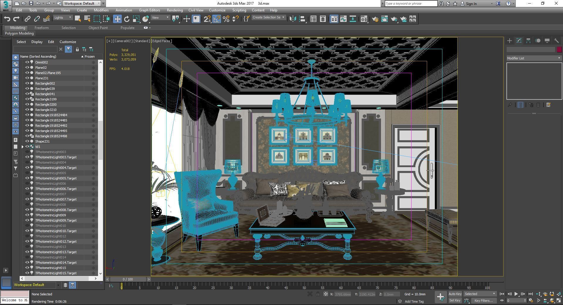 luxury apartment 3D model_3
