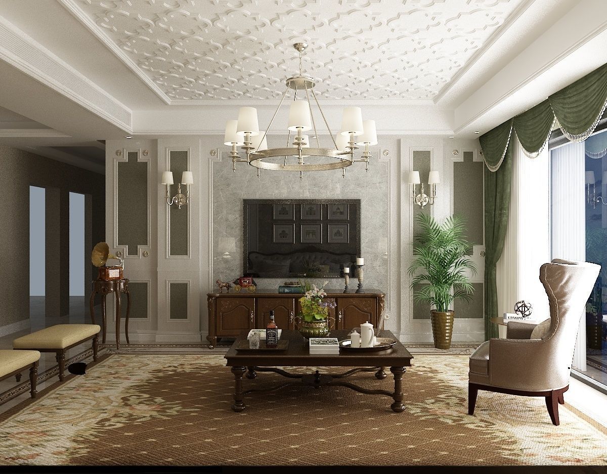 luxury apartment 3D model_1