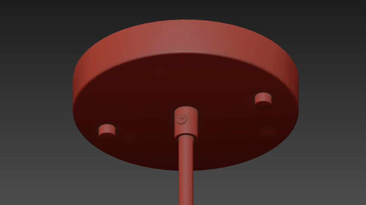 Stile 1-Light Bell Pendant by VERSANORA 3D model_5