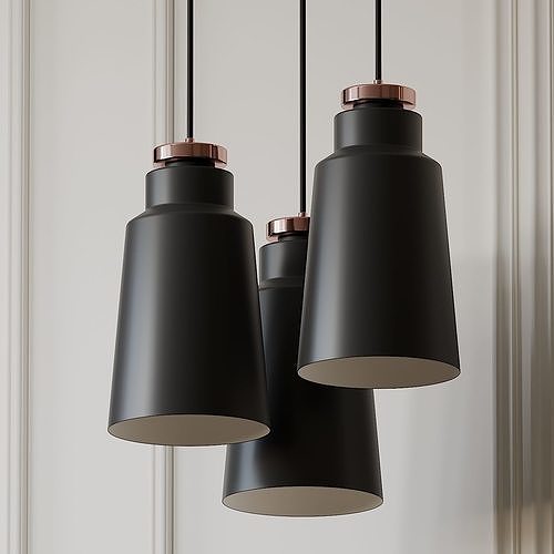 Stile 1-Light Bell Pendant by VERSANORA 3D model