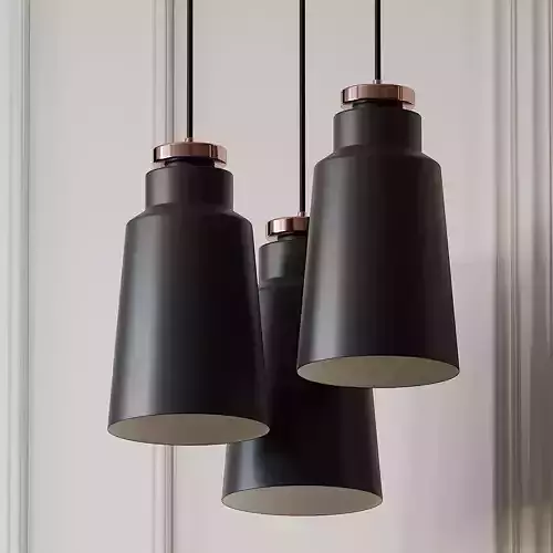 Stile 1-Light Bell Pendant by VERSANORA 3D model