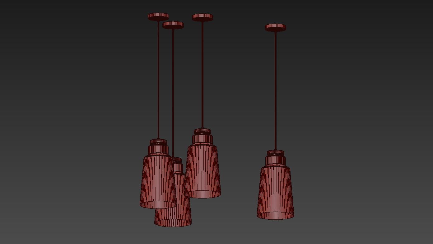 Stile 1-Light Bell Pendant by VERSANORA 3D model_8