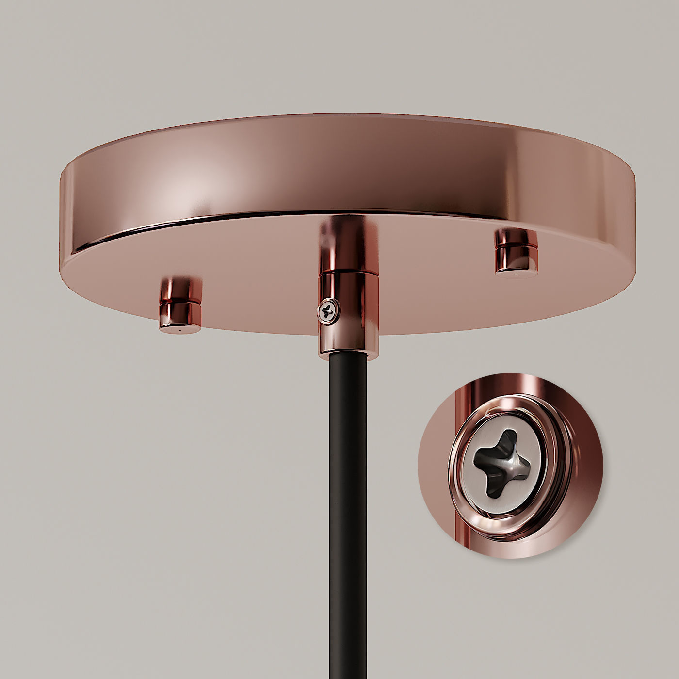 Stile 1-Light Bell Pendant by VERSANORA 3D model_2