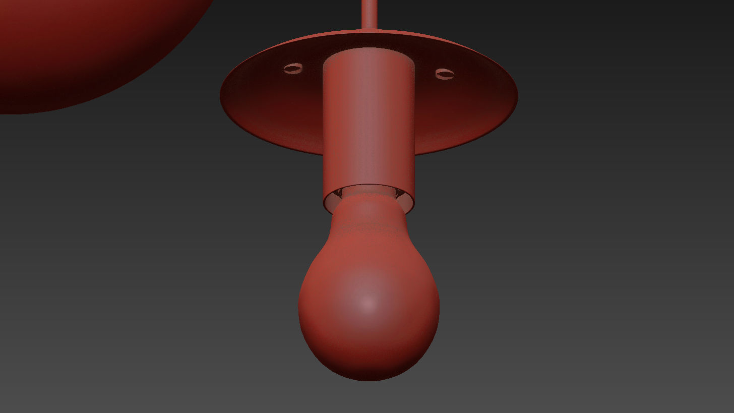 Wysocki 1-Light Single Globe Pendant by Mercury Row 3D model_9