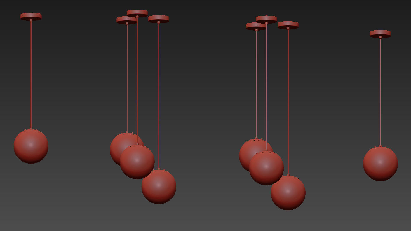 Wysocki 1-Light Single Globe Pendant by Mercury Row 3D model_6