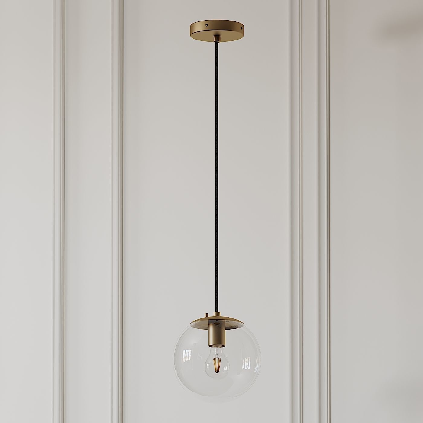 Wysocki 1-Light Single Globe Pendant by Mercury Row 3D model_2