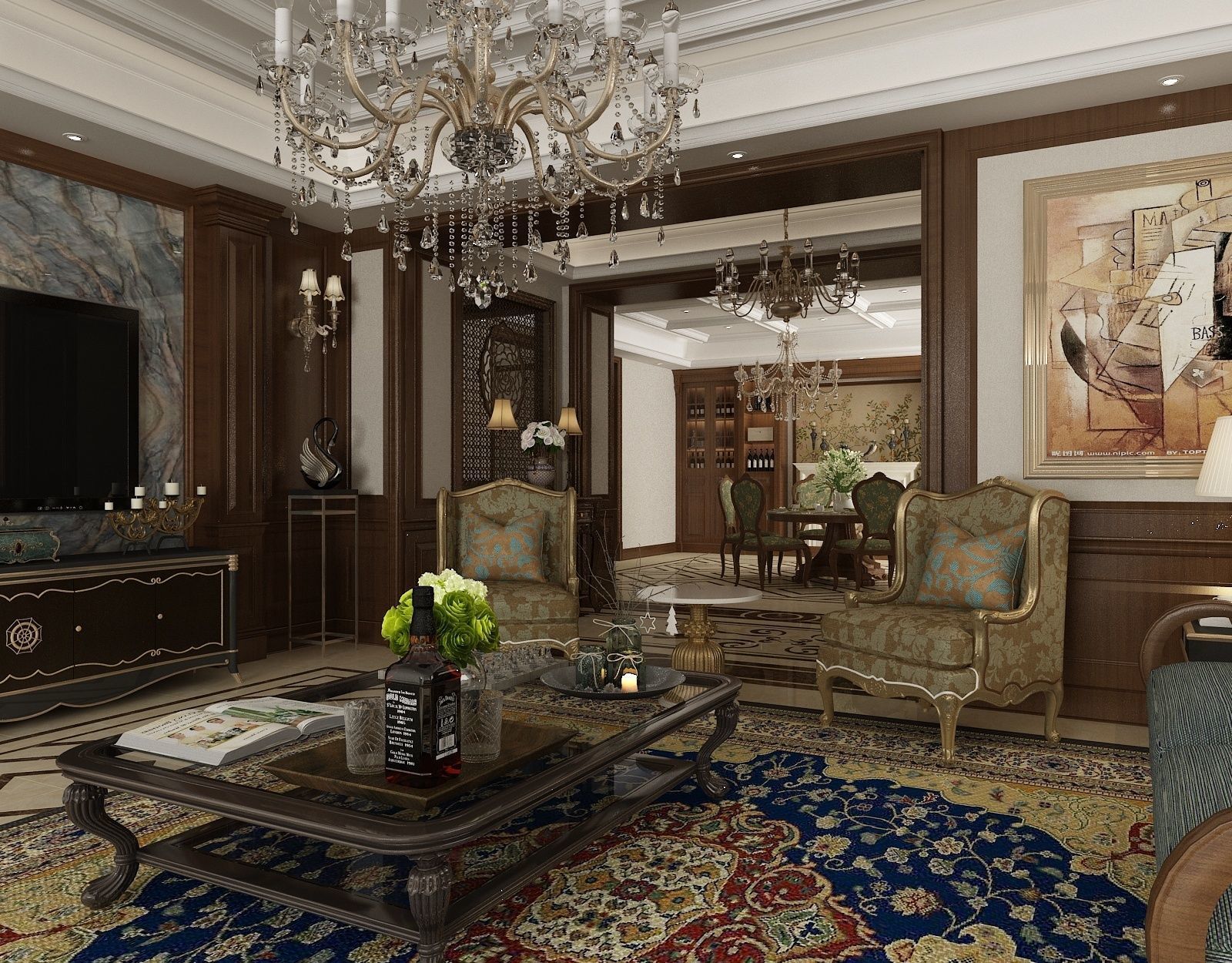 luxury apartment 3D model_1