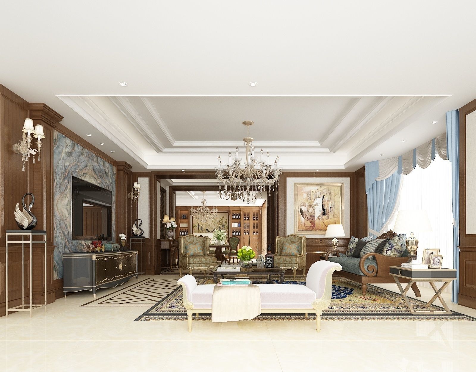 luxury apartment 3D model_4