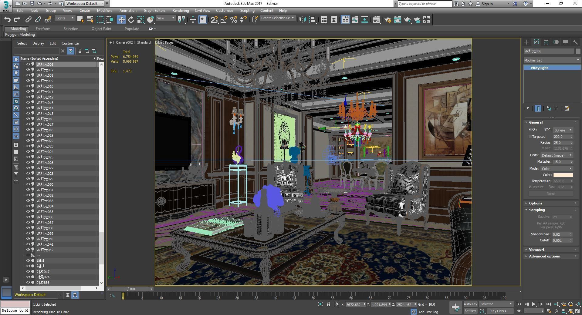 luxury apartment 3D model_6