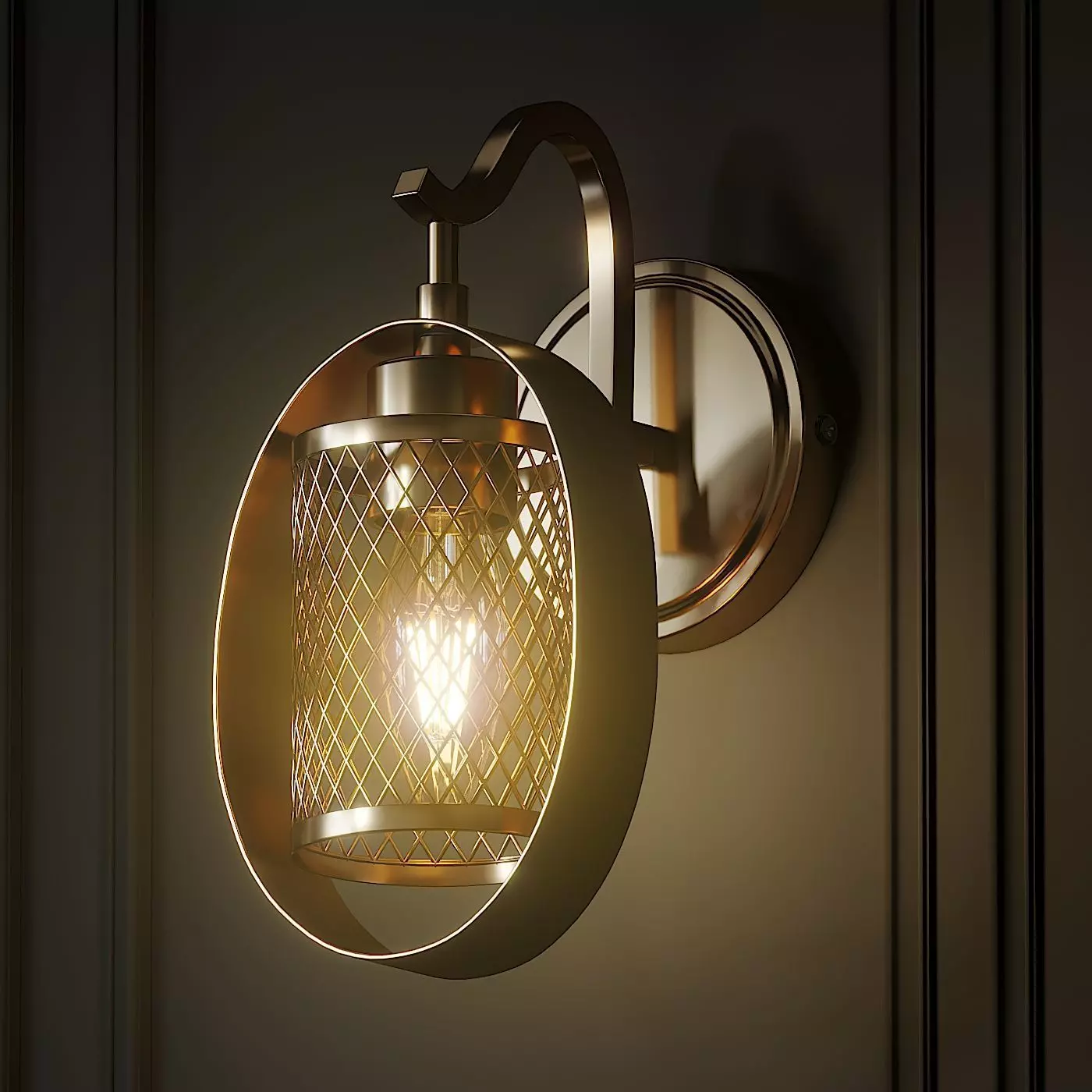 Salyers 1-Light Armed Sconce by Wrought Studio 3D model_0