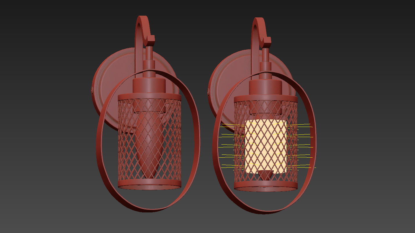 Salyers 1-Light Armed Sconce by Wrought Studio 3D model_6