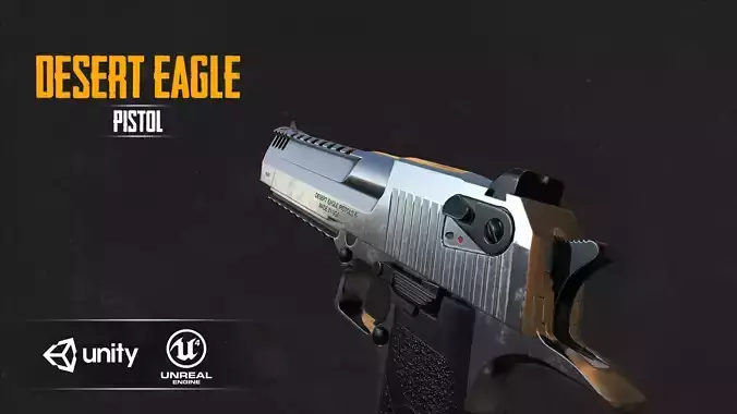 DESERT EAGLE PISTOL Low-poly 3D model