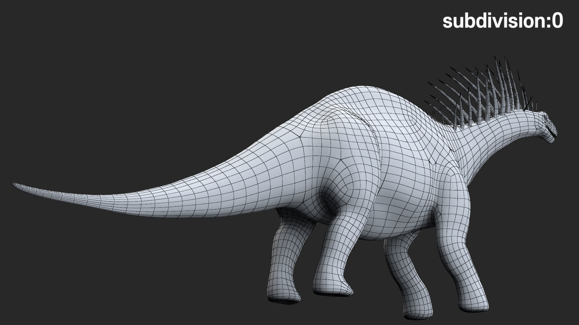 Amargasaurus 3D Rigged model Low-poly 3D model_17
