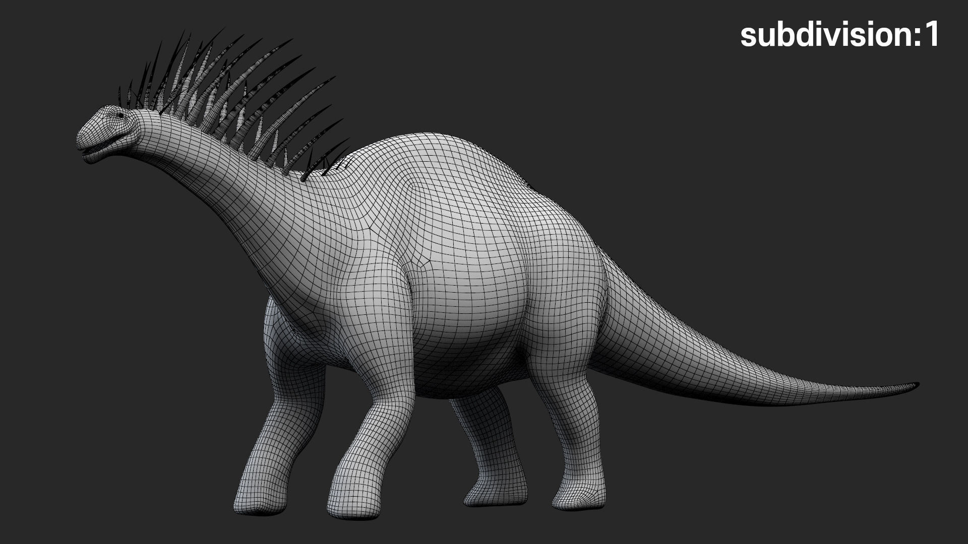 Amargasaurus 3D Rigged model Low-poly 3D model_16