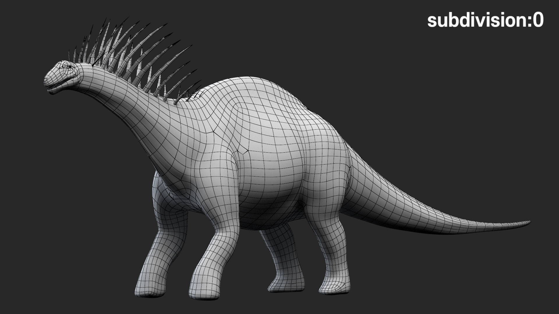 Amargasaurus 3D Rigged model Low-poly 3D model_15