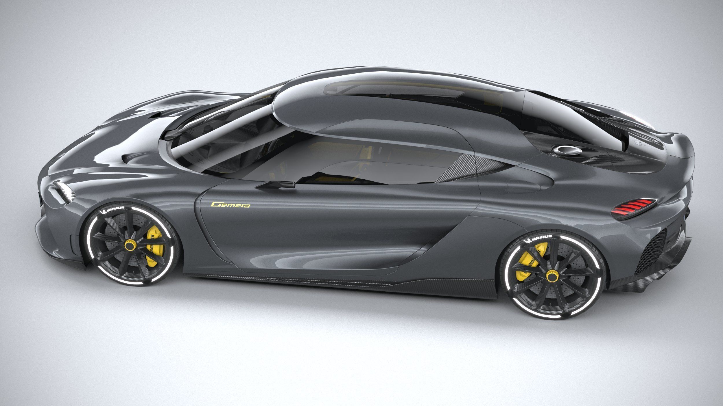 Koenigsegg Gemera 2021 LowPoly Low-poly 3D model_9