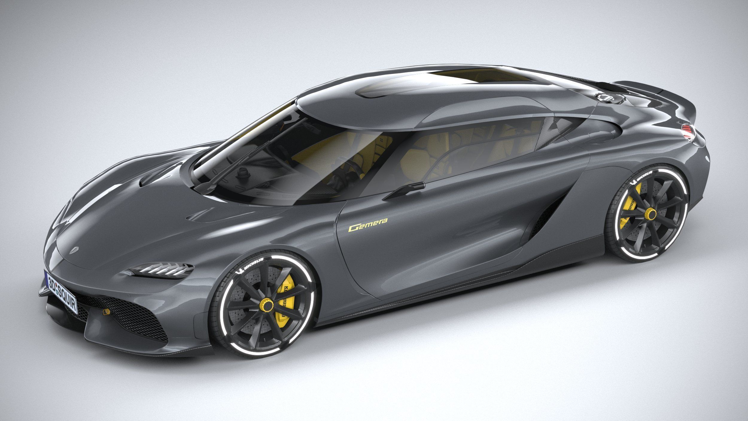 Koenigsegg Gemera 2021 LowPoly Low-poly 3D model_7