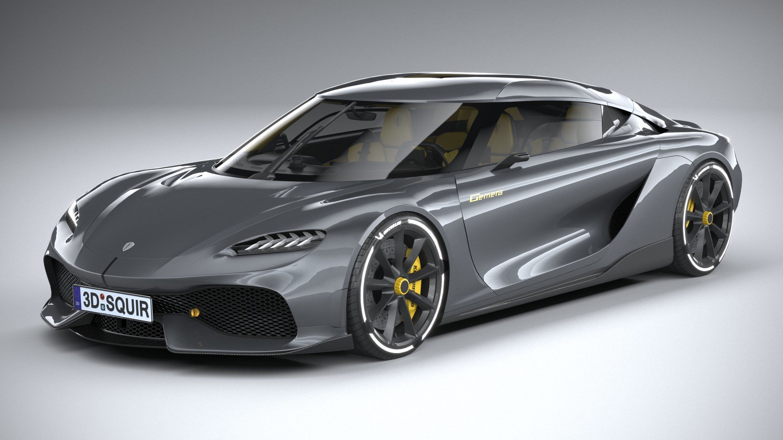 Koenigsegg Gemera 2021 LowPoly Low-poly 3D model_1