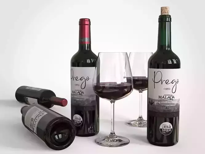 Wine Bottle And Glass