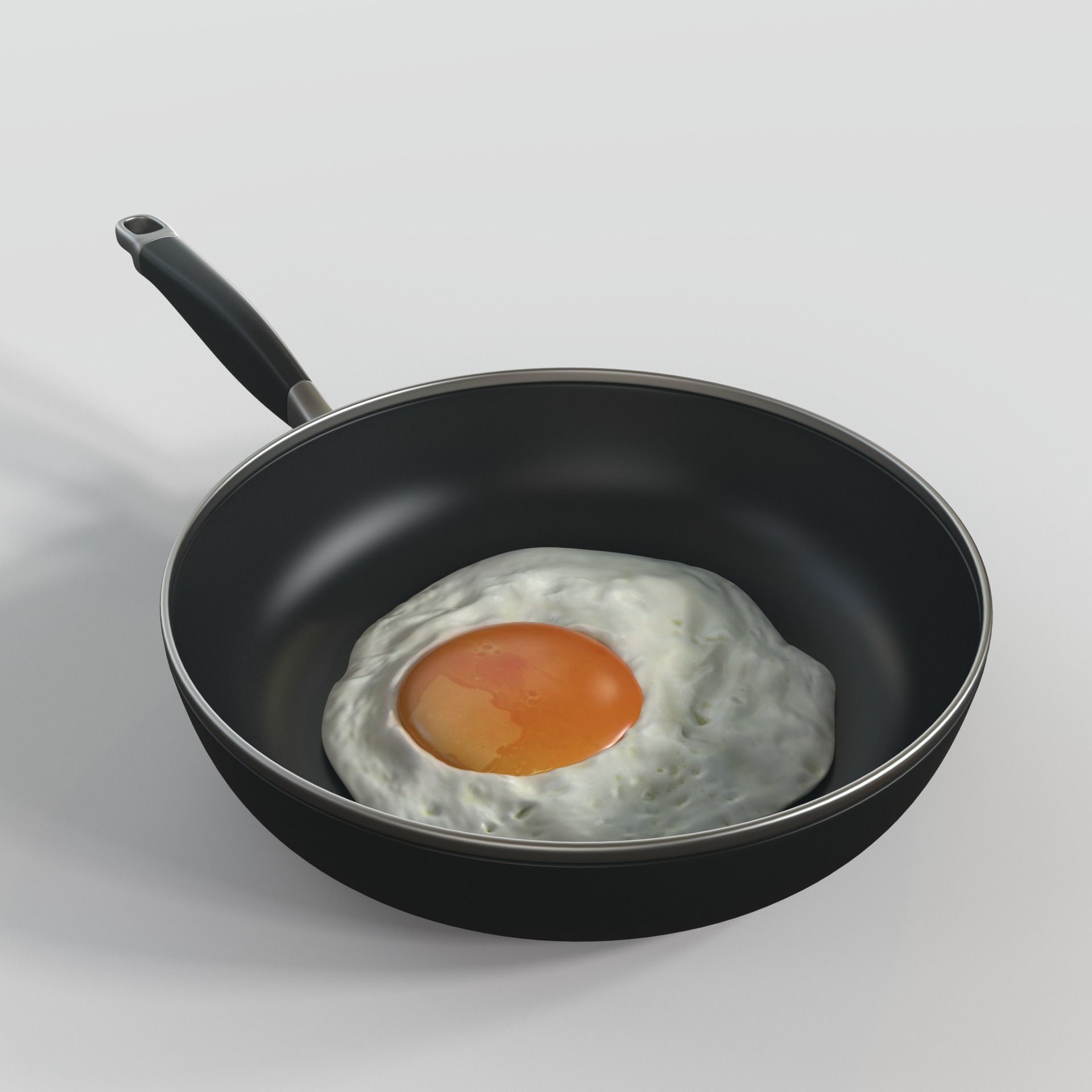 Fried Egg 3D model_1