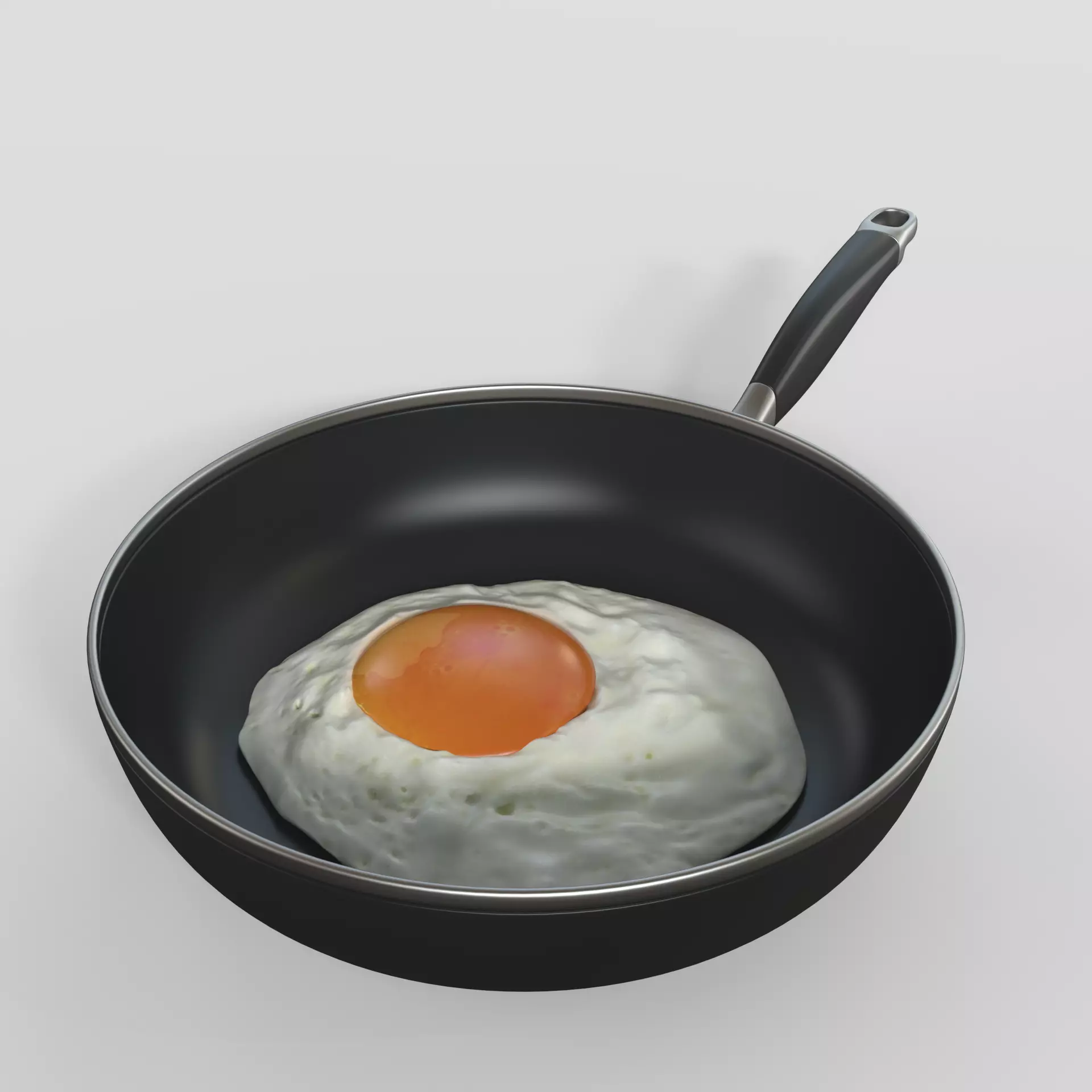 Fried Egg 3D model_0
