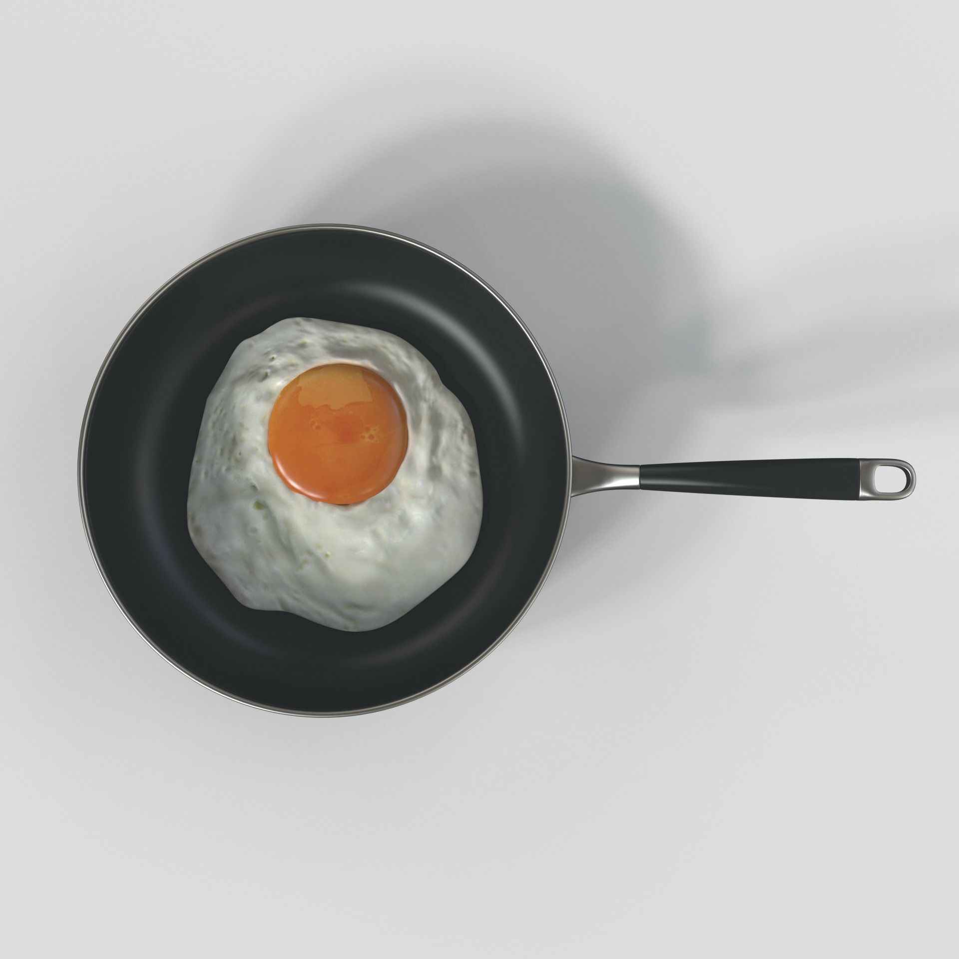 Fried Egg 3D model_2