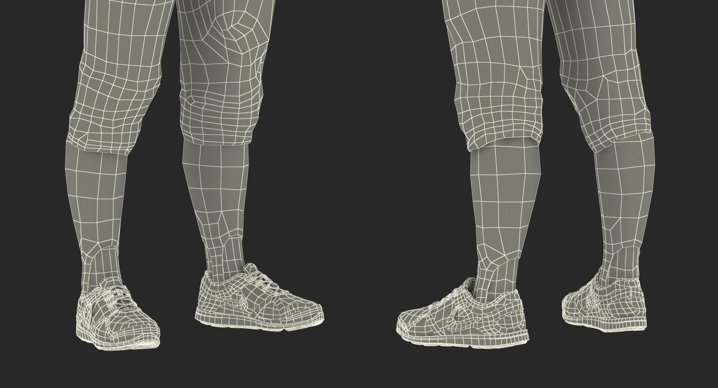 Baseball Player Rigged Twins for Maya 3D model_27