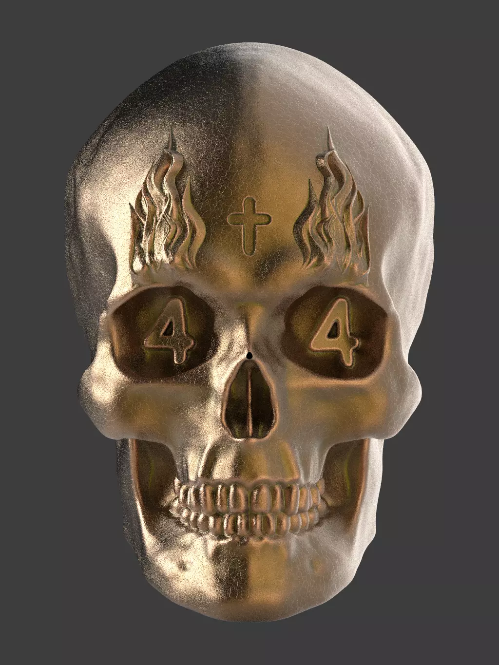 GHOSTRIDER SKULL PENDENT and KEYCHAIN 3D print model