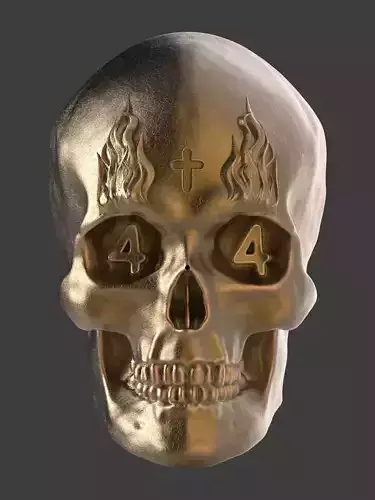 GHOSTRIDER SKULL PENDENT and KEYCHAIN