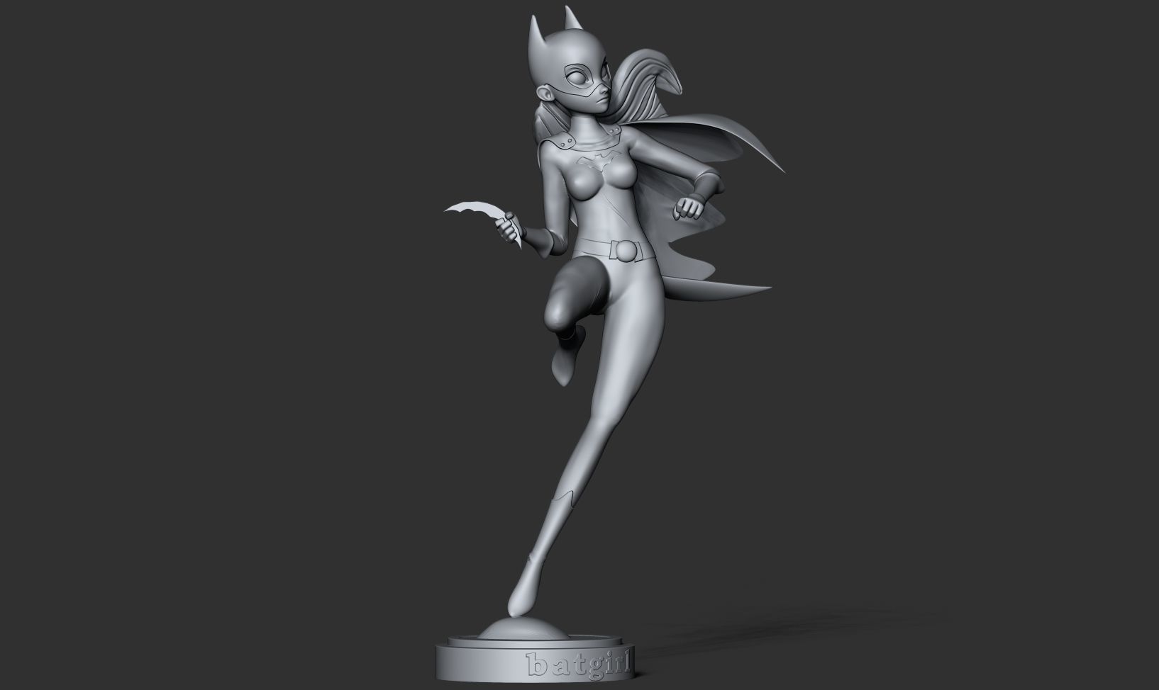Batgirl stylized 3D print model_16