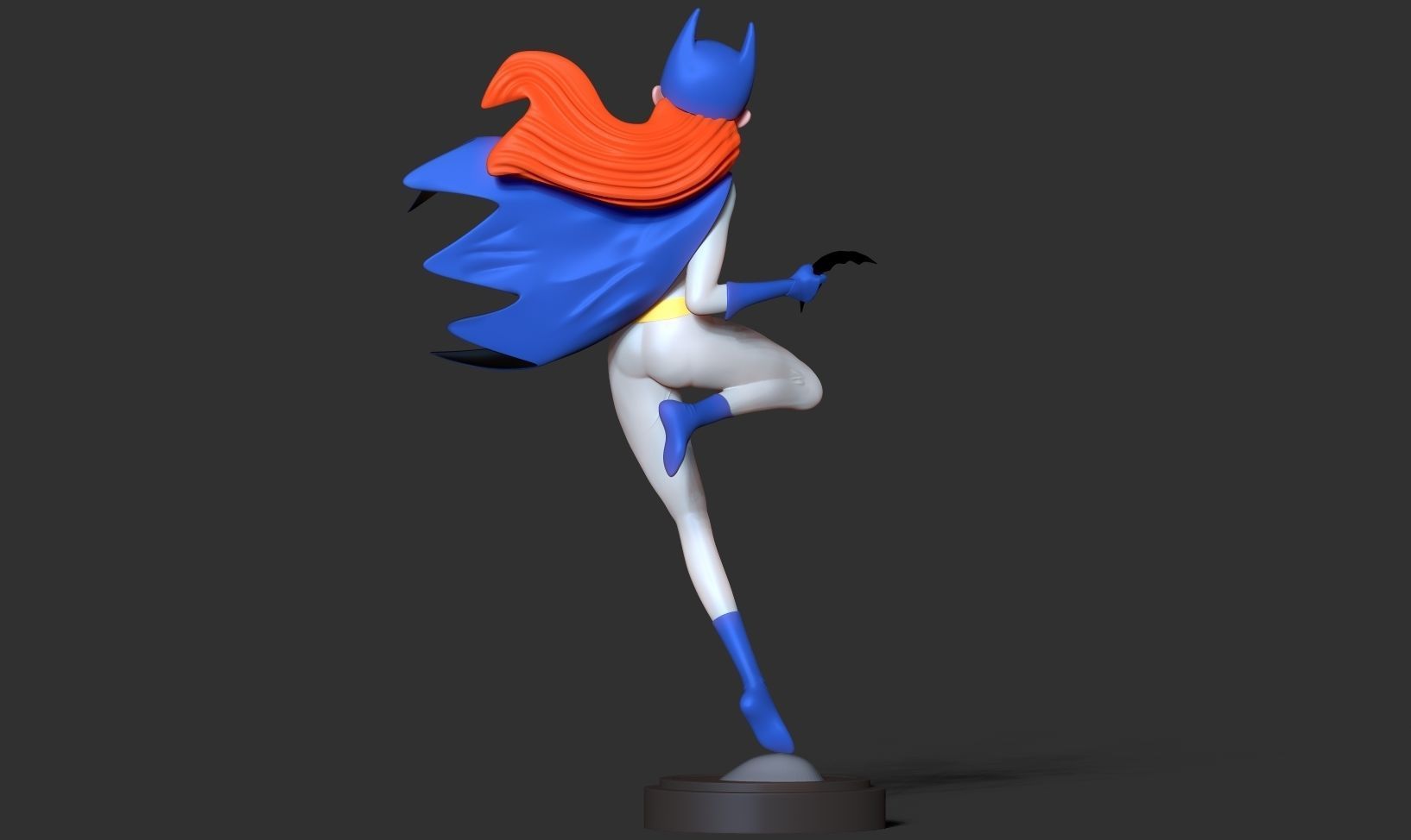 Batgirl stylized 3D print model_8