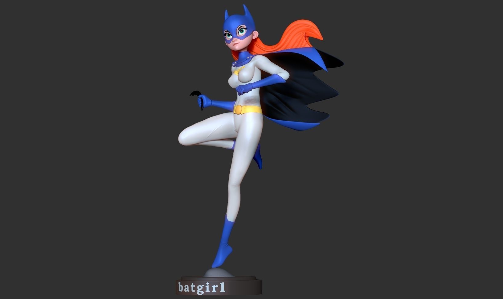 Batgirl stylized 3D print model_13