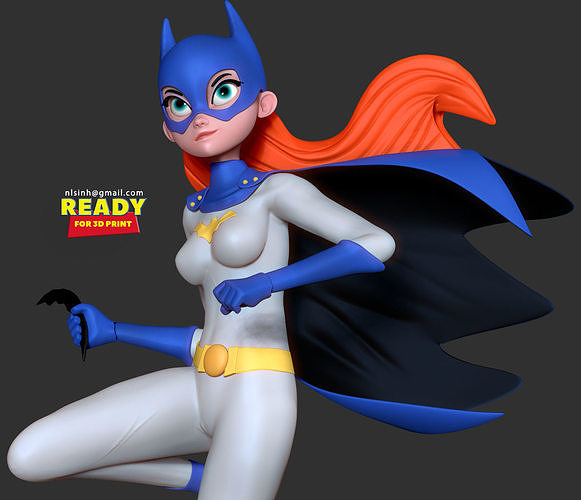 Batgirl stylized 3D print model