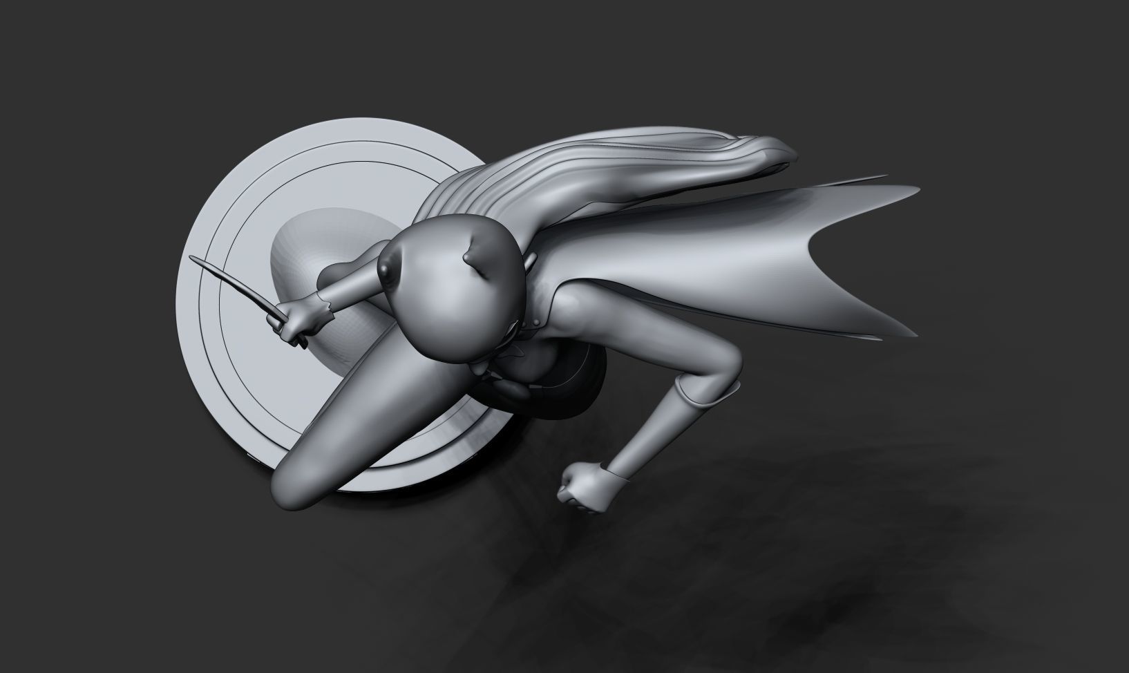 Batgirl stylized 3D print model_18