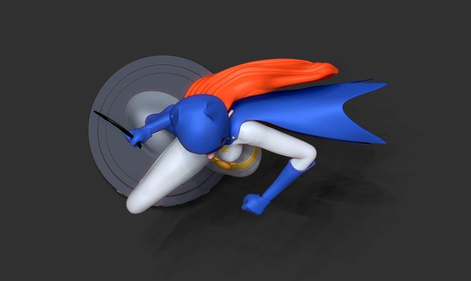 Batgirl stylized 3D print model_17