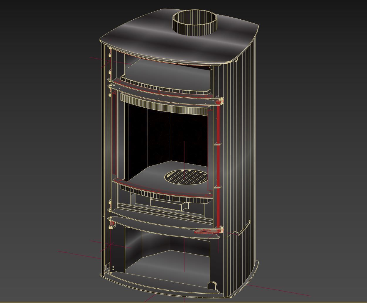 fireplace 3D model_4