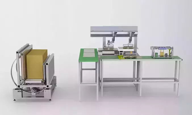 Turnover mechanism Assembly 3D model