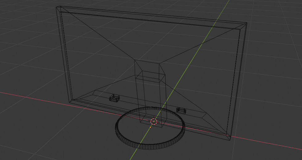 Monitor black-gray 3D model_2