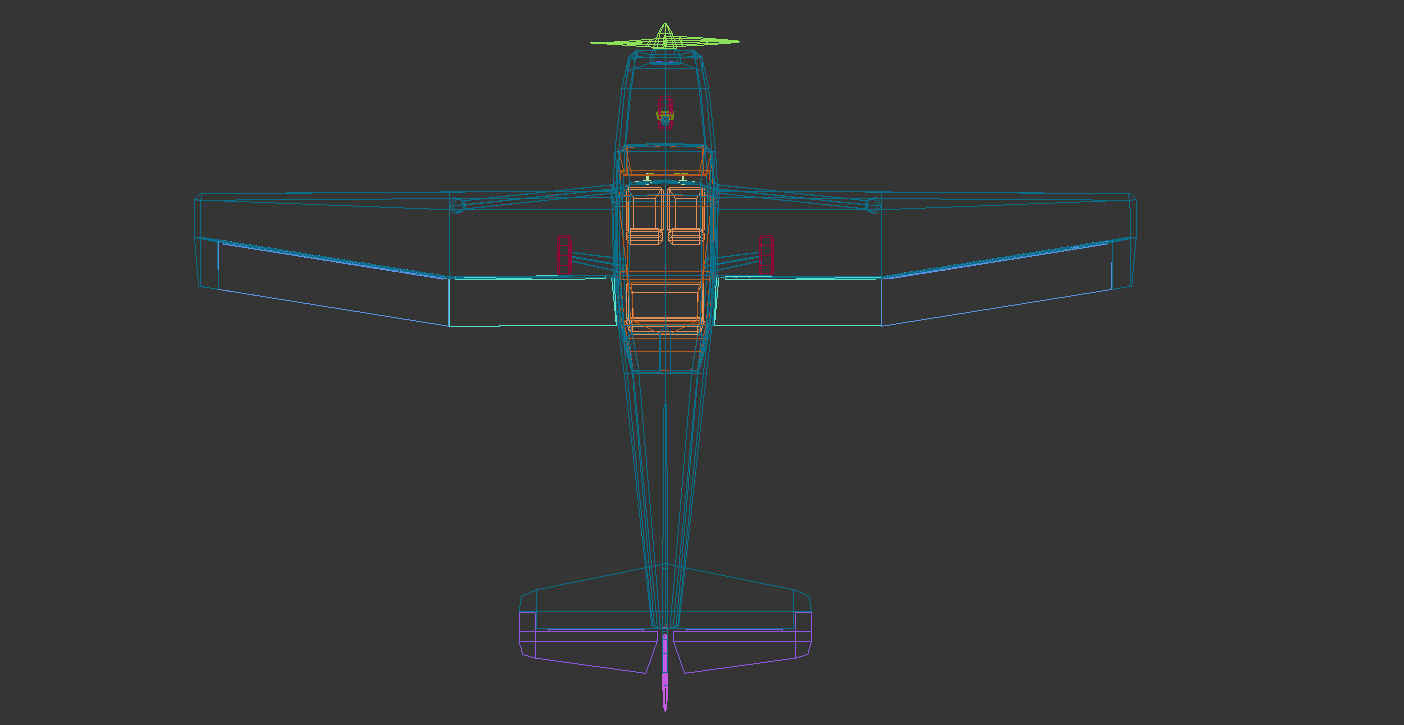 Low Poly Light Aircraft 01 Low-poly 3D model_18